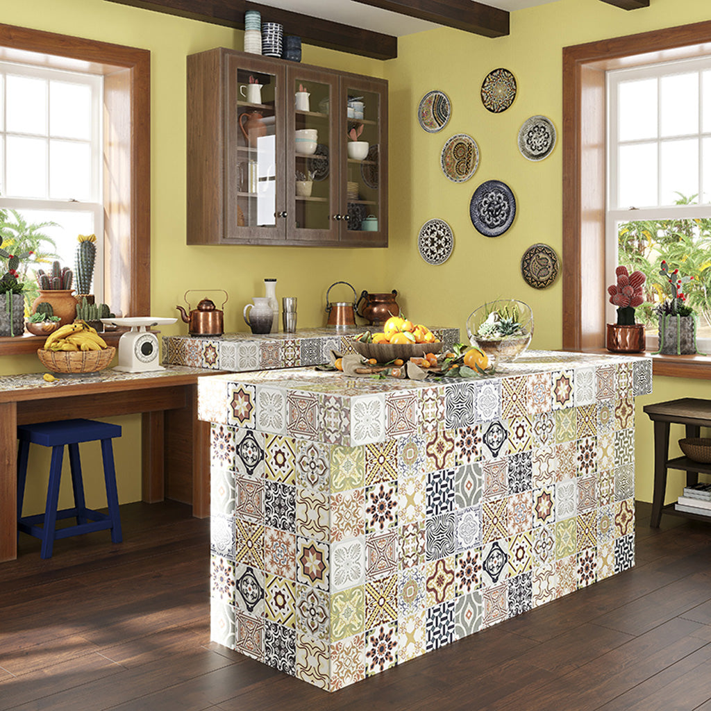 Large Tile Multi Size Pattern Multicolor 18 x 48 Matte Ceramic Large Tile – Tiletopia