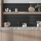 Black 2 x 8 Matte Ceramic Subway Tile