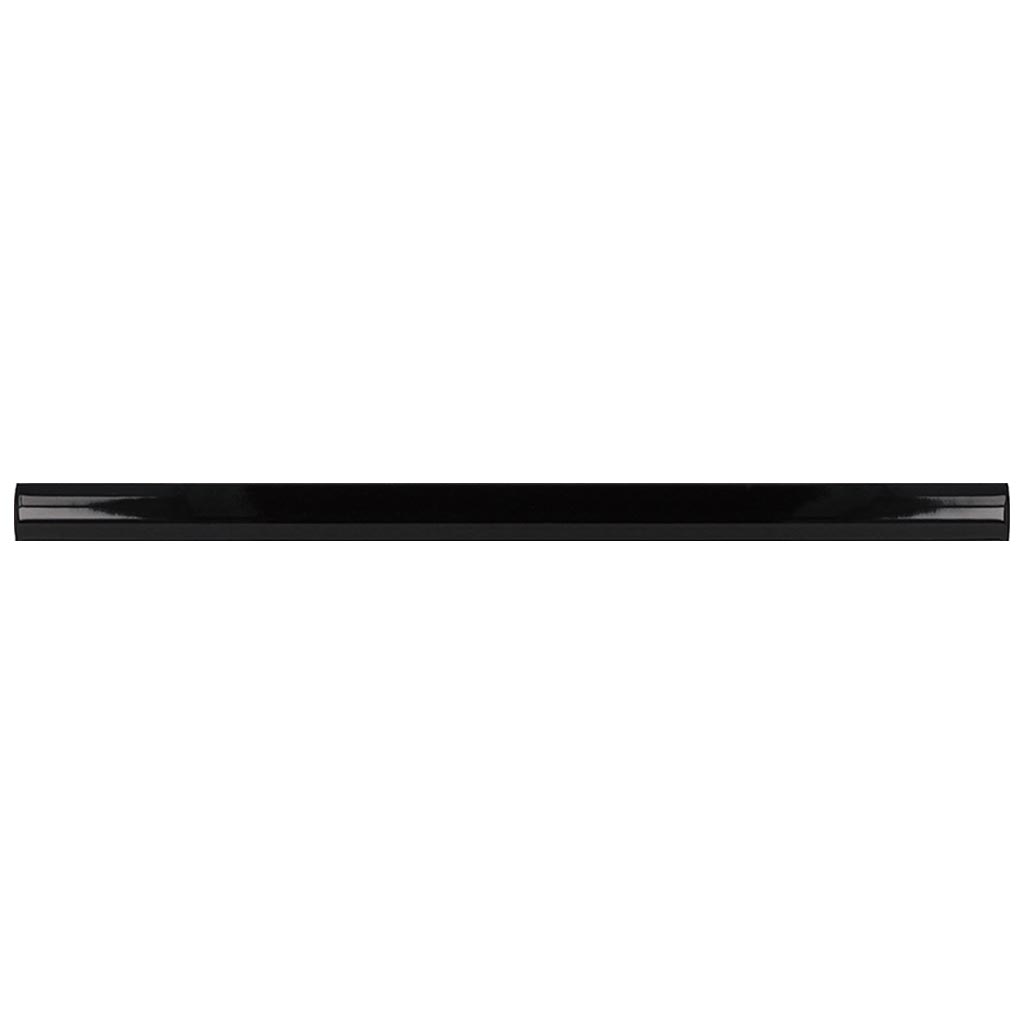 Black 0.5 x 8 Glossy Ceramic Pencil Trim