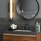 Black 2 x 8 Matte Ceramic Subway Deco Tile