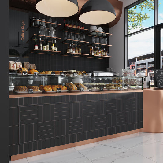 Black 0.5 x 8 Matte Ceramic Pencil Trim - Sample