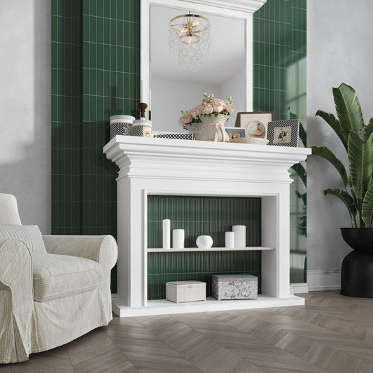 Green 2 x 8 Glossy Ceramic Subway Deco Tile - Sample