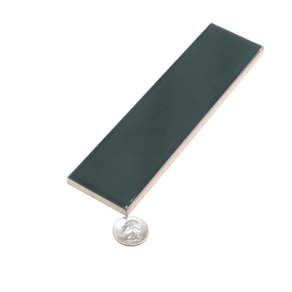 Green 2 x 8 Glossy Ceramic Subway Tile