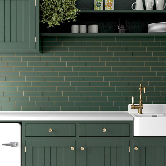 Green 2 x 8 Matte Ceramic Subway Tile