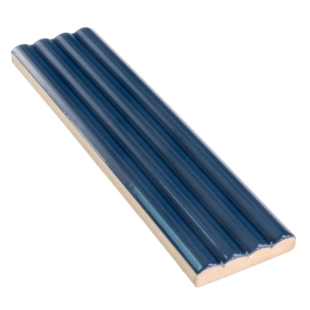 Blue 2 x 8 Glossy Ceramic Subway Deco Tile