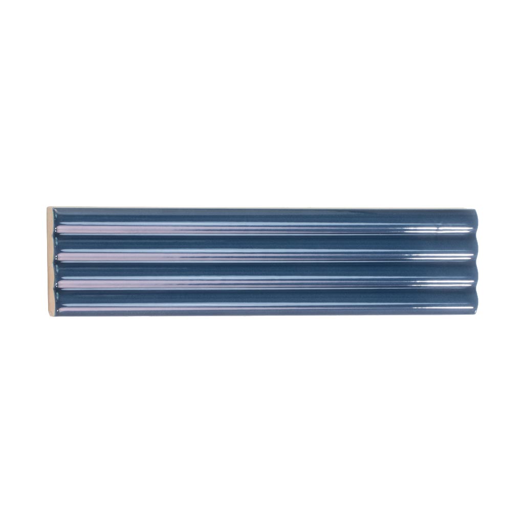 Blue 2 x 8 Glossy Ceramic Subway Deco Tile