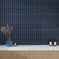 Blue 2 x 8 Glossy Ceramic Subway Deco Tile