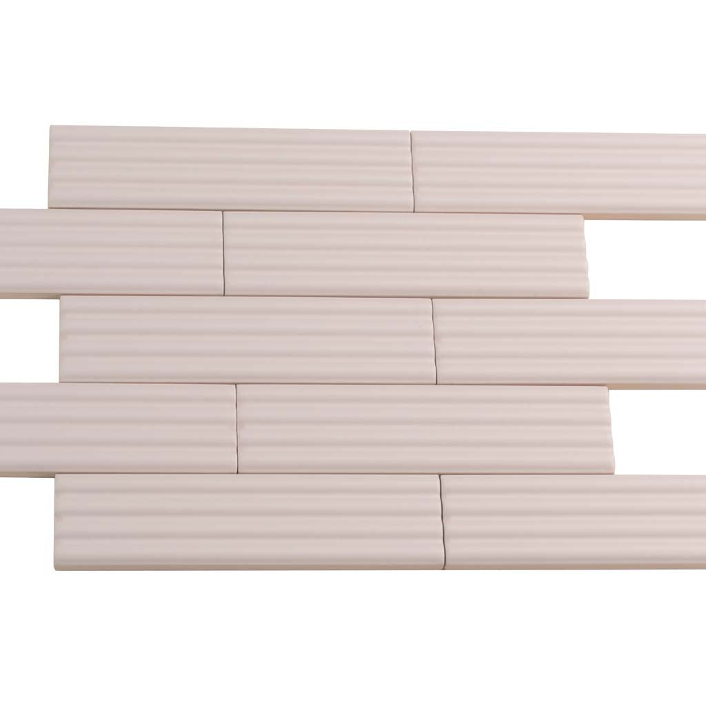 Pink  2 x 8 Matte Ceramic Subway Deco Tile