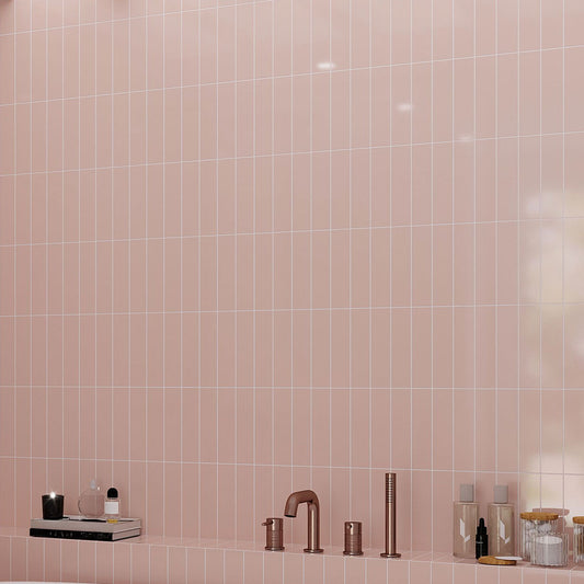 Pink 2 x 8 Glossy Ceramic Subway Tile