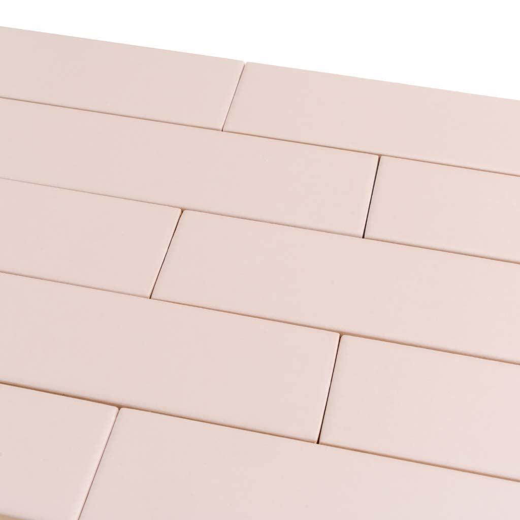 Pink  2 x 8 Matte Ceramic Subway Tile