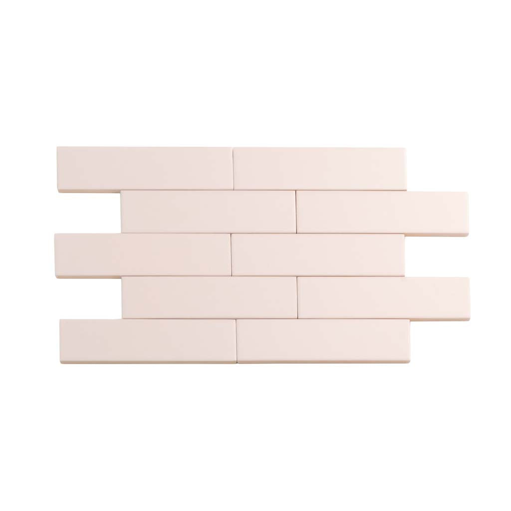 Pink  2 x 8 Matte Ceramic Subway Tile