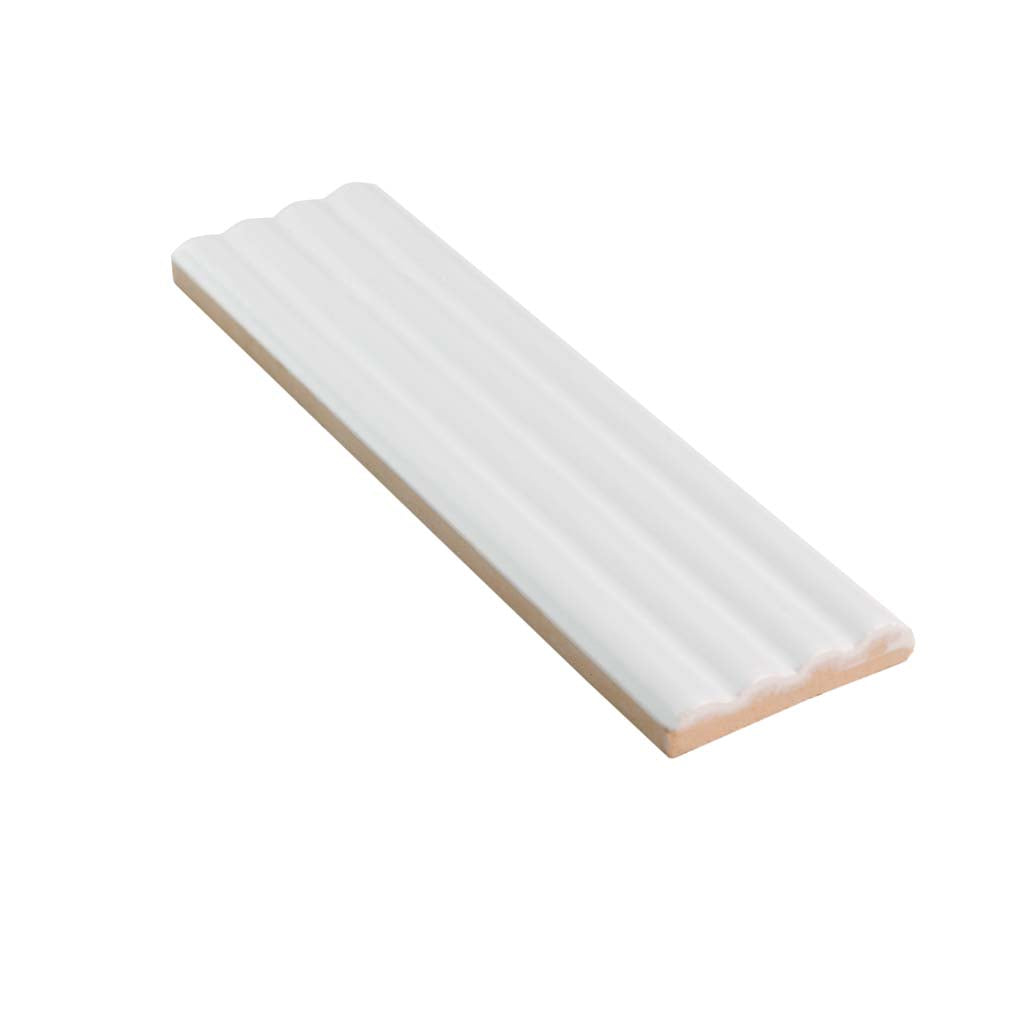 White 2 x 8 Matte Ceramic Subway Deco Tile