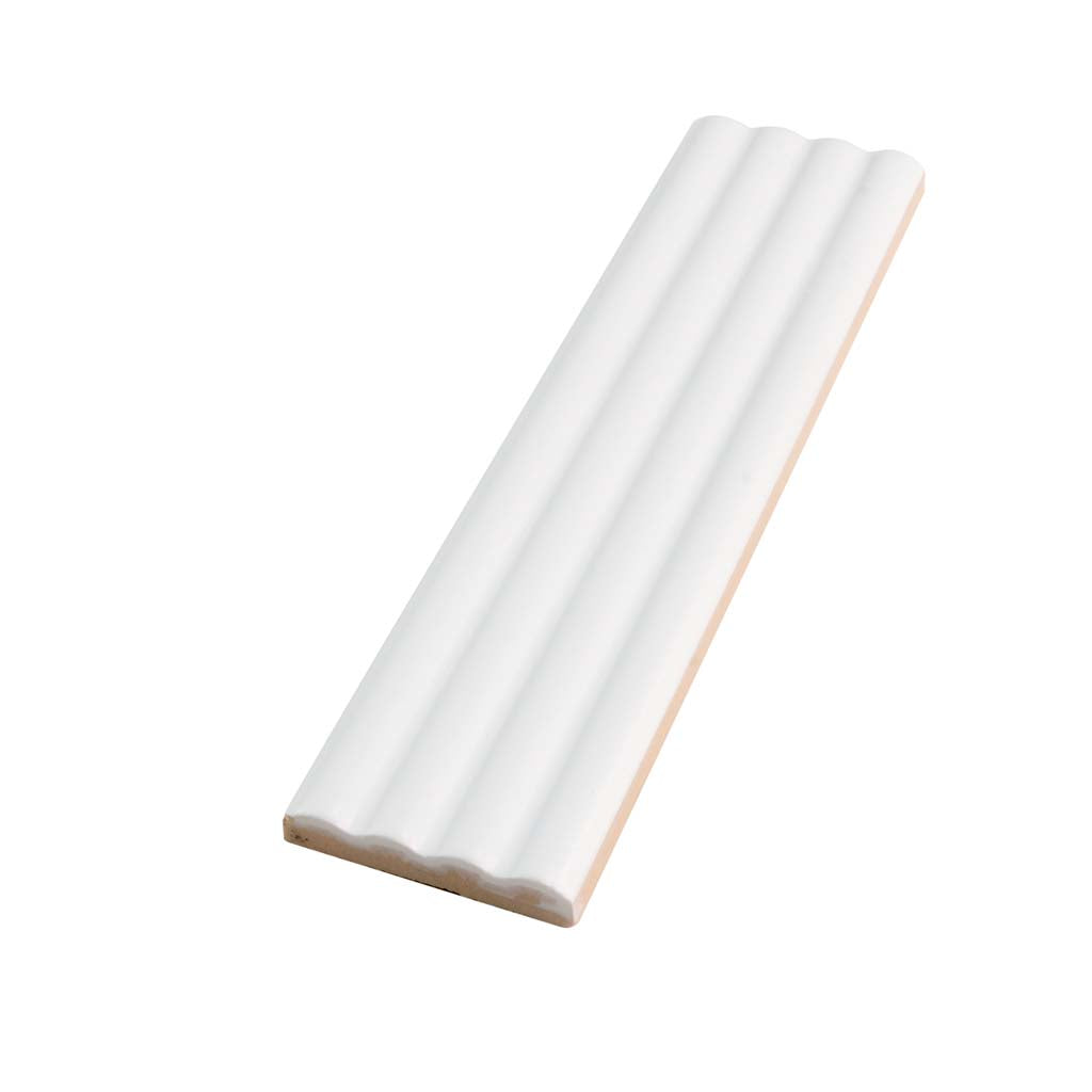 White 2 x 8 Matte Ceramic Subway Deco Tile