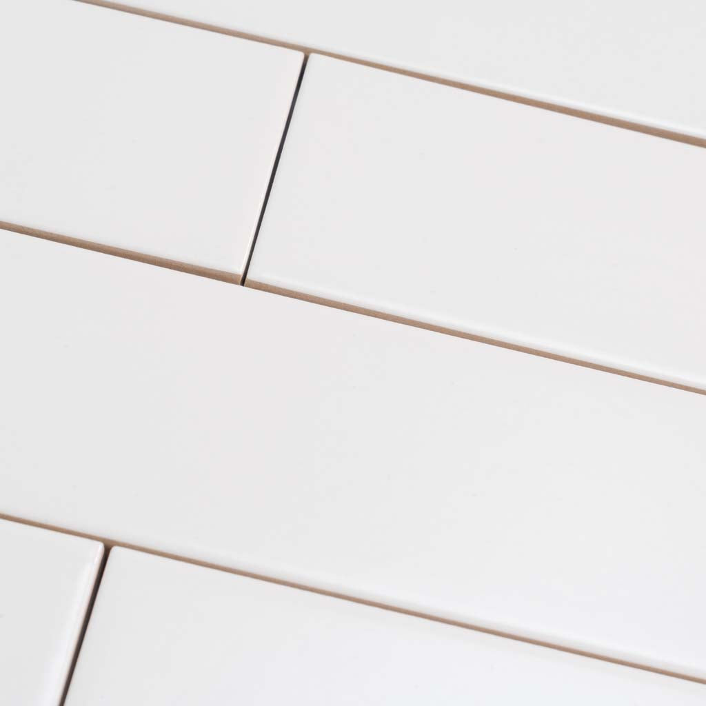 White 2 x 8 Matte Ceramic Subway Tile