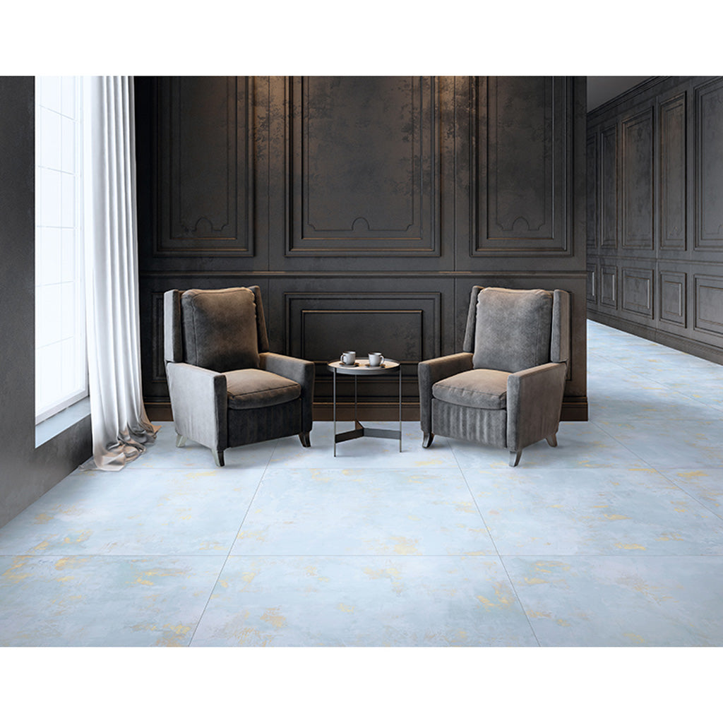 Light Blue 24 x 24 Natural Porcelain Large Tile