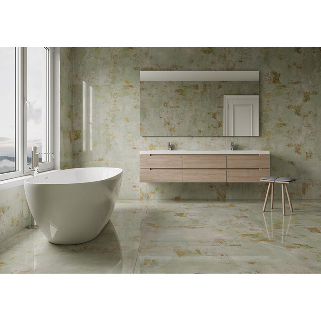 Moss Green 20 x 40 Natural Porcelain Large Tile