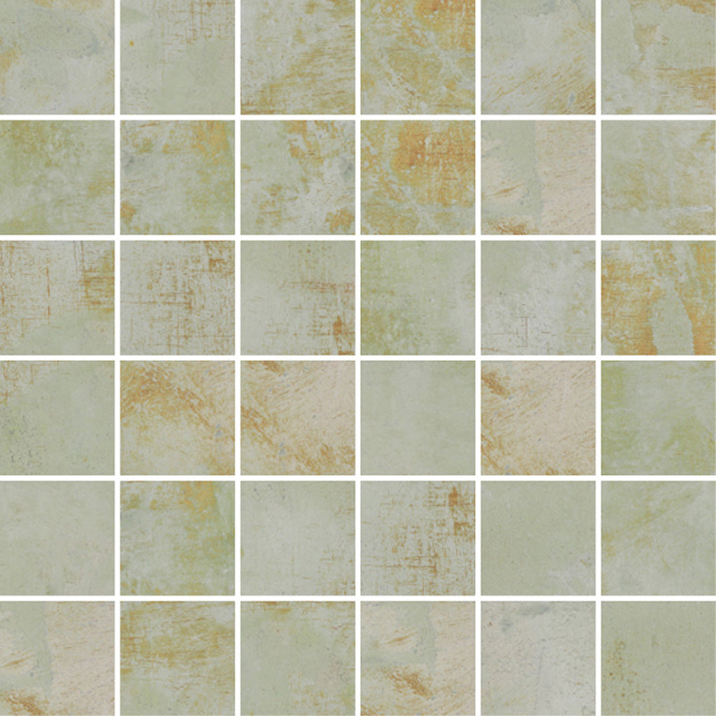 Moss Green 12 x 12 Natural Porcelain Mosaic Tile