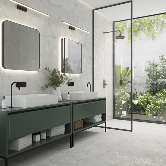 White Dove 24 x 24 Natural Porcelain Large Tile - Sample