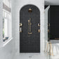 Black 12 x 12 Semi-Glossy Glass Mosaic Tile