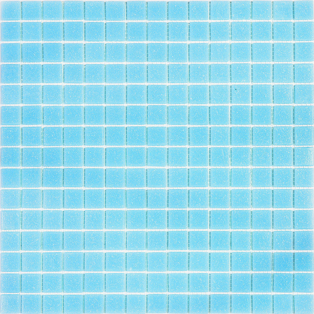 Cadet Blue 12 x 12 Glossy Glass Mosaic Tile