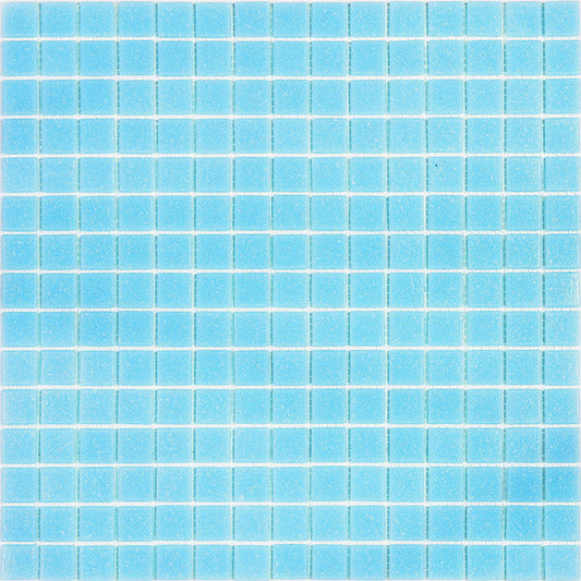 Cadet Blue 12 x 12 Glossy Glass Mosaic Tile - Sample