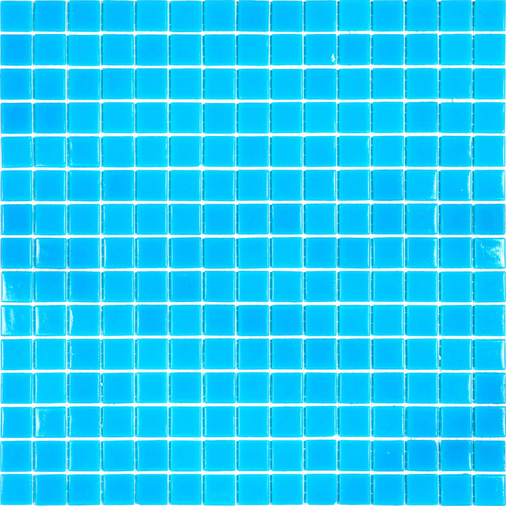 Pacific Blue 12 x 12 Glossy Glass Mosaic Tile