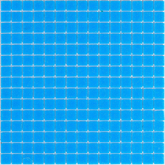 Dodger Blue 12 x 12 Glossy Glass Mosaic Tile - Sample