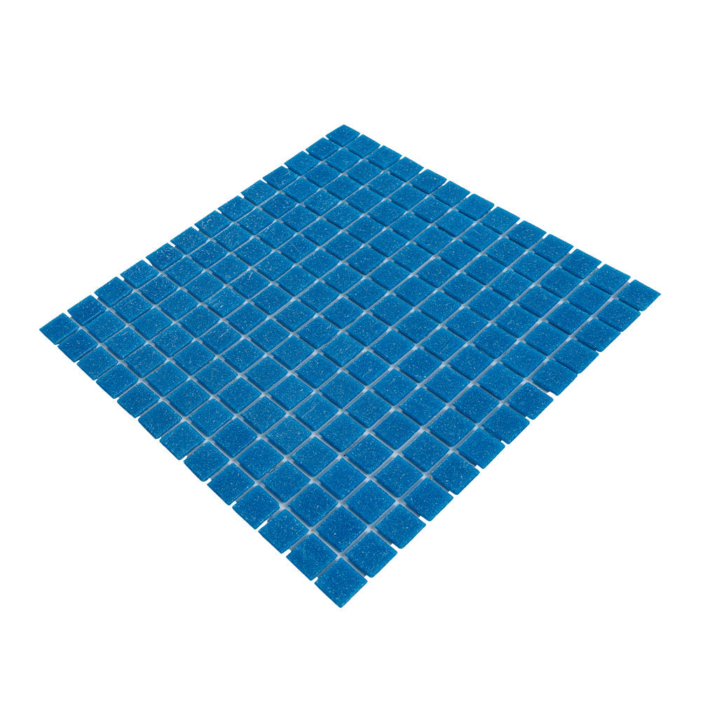 Azure Blue 12 x 12 Glossy Glass Mosaic Tile