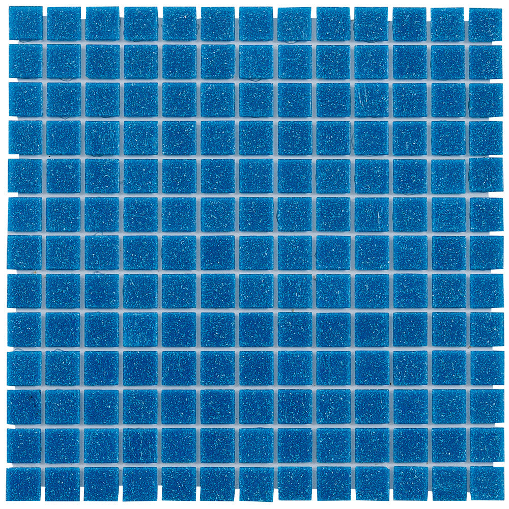 Azure Blue 12 x 12 Glossy Glass Mosaic Tile