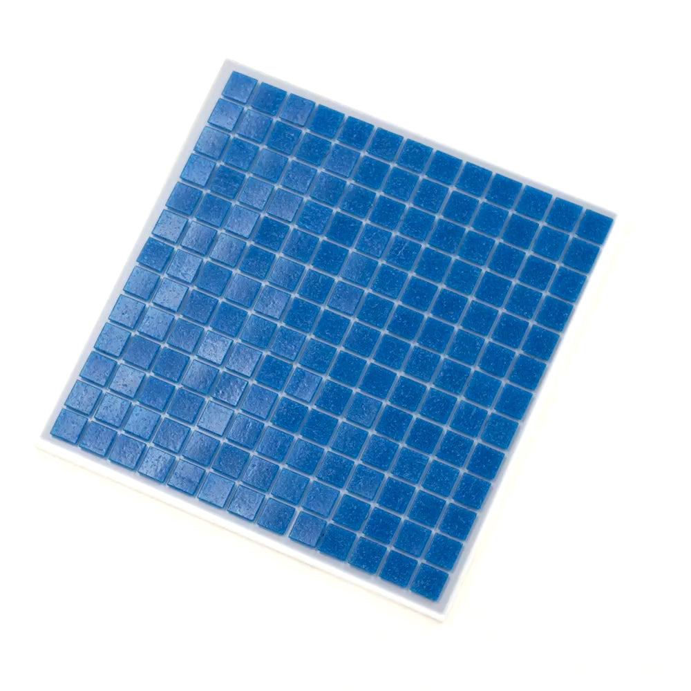 Azure Blue 12 x 12 Glossy Glass Mosaic Tile