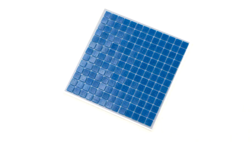 Azure Blue 12 x 12 Glossy Glass Mosaic Tile