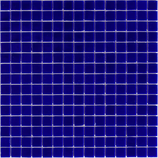 Royal Blue 12 x 12 Glossy Glass Mosaic Tile - Sample