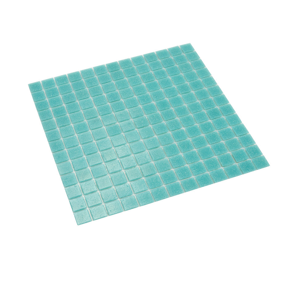 Neon Aqua Green 12 x 12 Glossy Glass Mosaic Tile