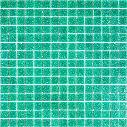 Jade Green 12 x 12 Glossy Glass Mosaic Tile