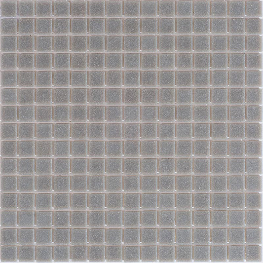 Stone Gray 12 x 12 Glossy Glass Mosaic Tile