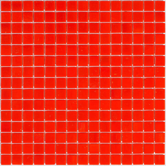 Candy Apple Red 12 x 12 Glossy Glass Mosaic Tile - Sample