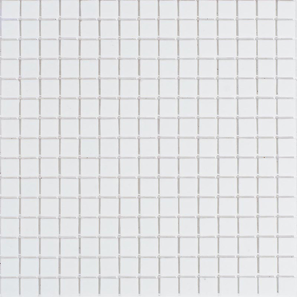 Off-White 12 x 12 Glossy Glass Mosaic Tile