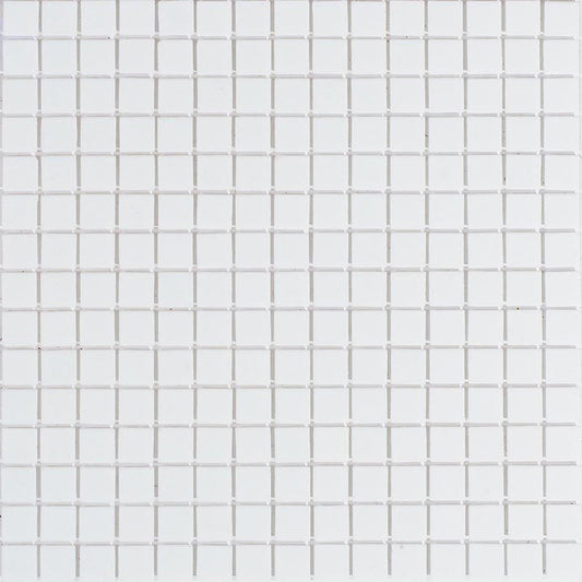 Off-White 12 x 12 Glossy Glass Mosaic Tile