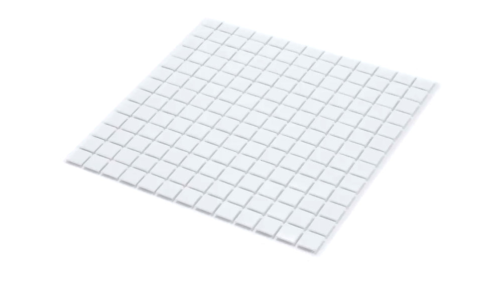 Rice White 12 x 12 Glossy Glass Mosaic Tile