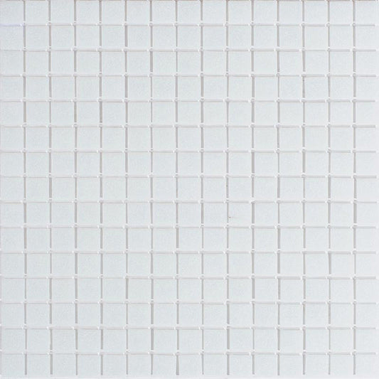 Pearl White 12 x 12 Glossy Glass Mosaic Tile - Sample