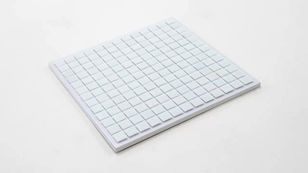 Cotton White 12 x 12 Glossy Glass Mosaic Tile