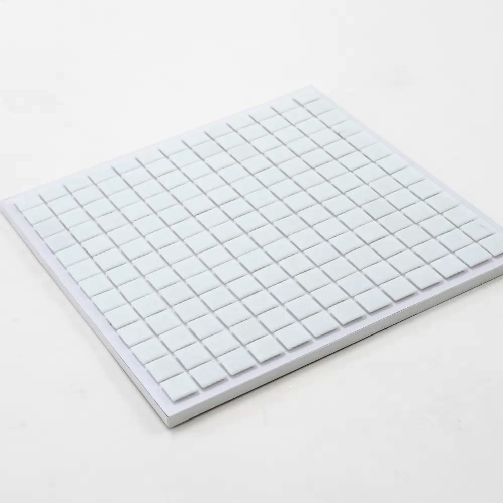 Cotton White 12 x 12 Glossy Glass Mosaic Tile