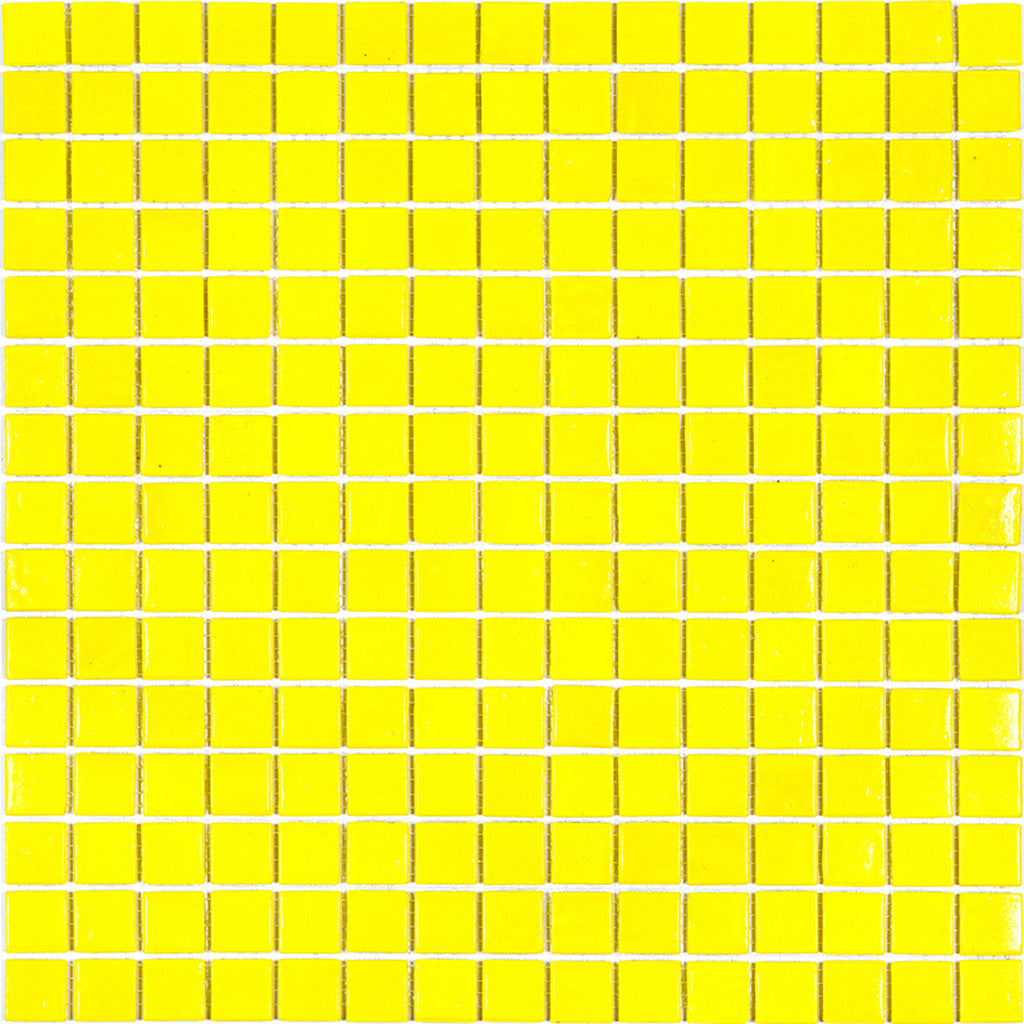 Yellow 12 x 12 Glossy Glass Mosaic Tile