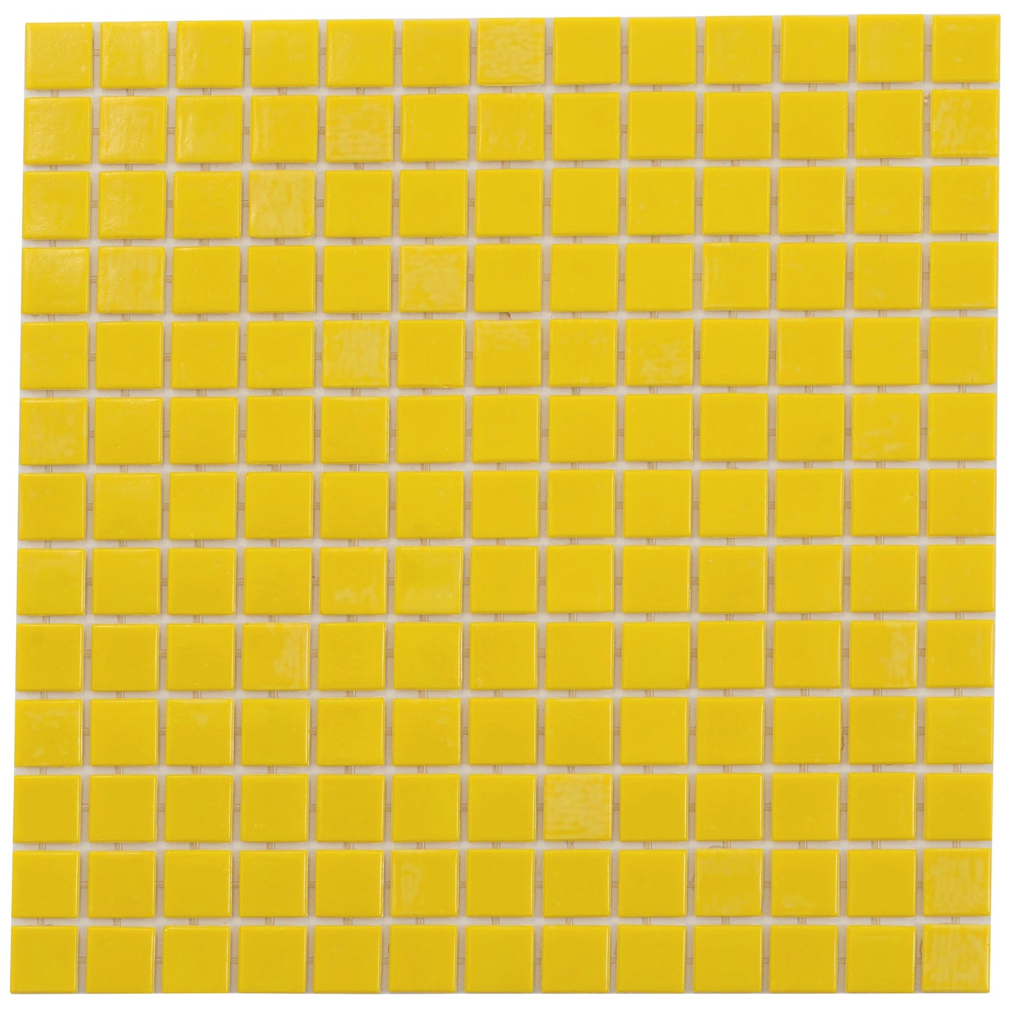 Lemon Yellow 12 x 12 Glossy Glass Mosaic Tile