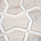 Warm Beige White 10x10 Polished Crystal Sand, Thassoss White Mosaic Tile