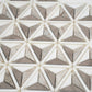 Warm Beige White 12x12 Polished Crystal Sand, Athens Gray, Thassos Mosaic Tile - Sample