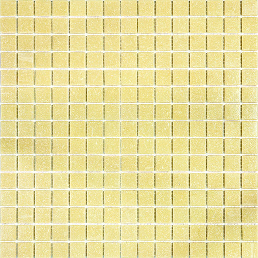 Cream Beige 12 x 12 Glossy Glass Mosaic Tile - Sample