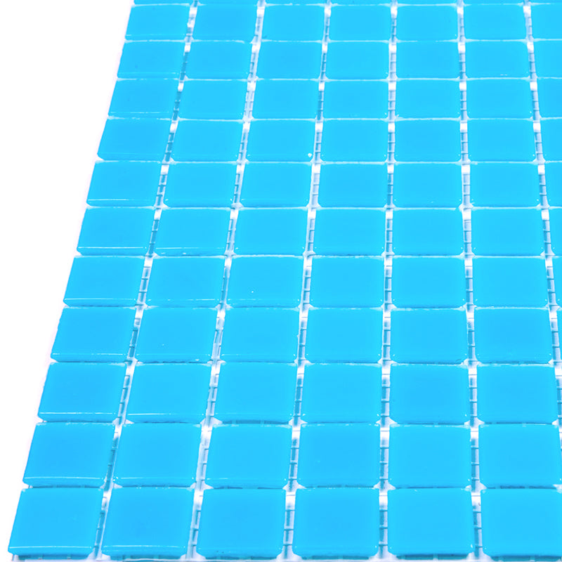 Pacific Blue 12 x 12 Glossy Glass Mosaic Tile