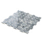 Porpoise Gray 12x12 Polished Bardiglio Nuvolato , Eastern White Marble Mosaic Tile