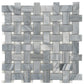 Porpoise Gray 12x12 Polished Bardiglio Nuvolato , Eastern White Marble Mosaic Tile
